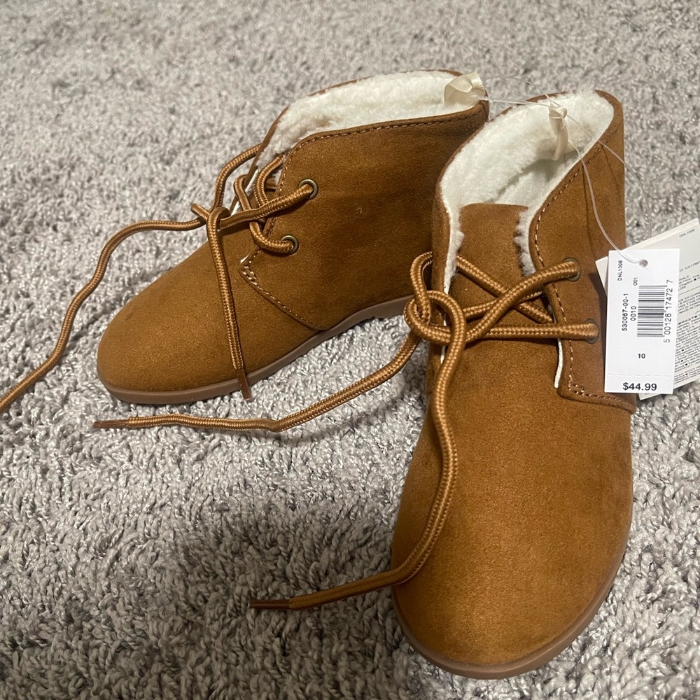 Baby Gap Brown Suede Ankle Boots with Laces new with tags